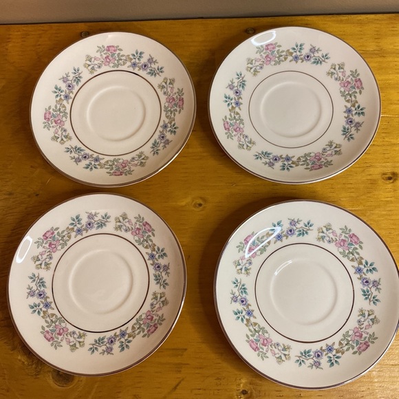 Royal Doulton Minton “Summer Song” Tea Cups and Saucers Set of 4 - Picture 10 of 15